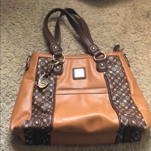 JOSE HESS Brown Leather Tote Purse
